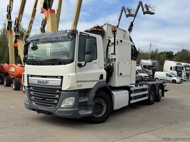 Container transportation DAF CF 330 6x2 ZEILADER+KETTINGSYSTEEM