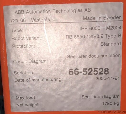Industrieroboter ABB IRB 6650-125/3.2 Type B