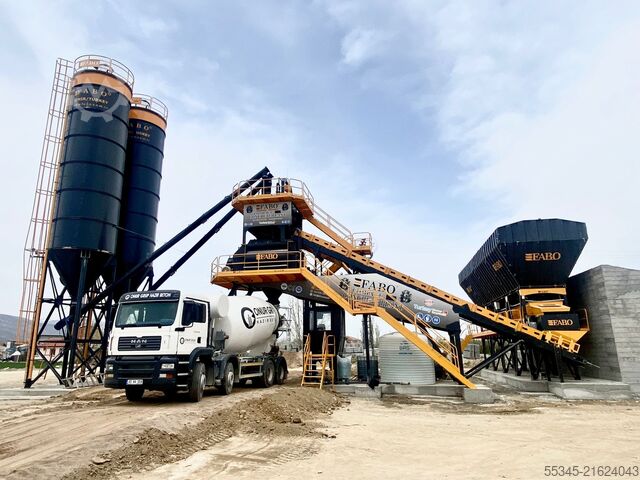 Betonmischanlage / Betonwerk FABO Concrete Batching Plant 120 M3/H Compact Concrete Batching Plant