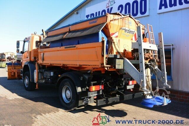 Kipper LKW Mercedes-Benz 1829 4x4 Kran Winter Schneeschild Salzstreuer