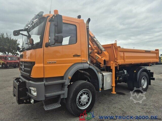 Kipper LKW Mercedes-Benz 1829 4x4 Kran Winter Schneeschild Salzstreuer