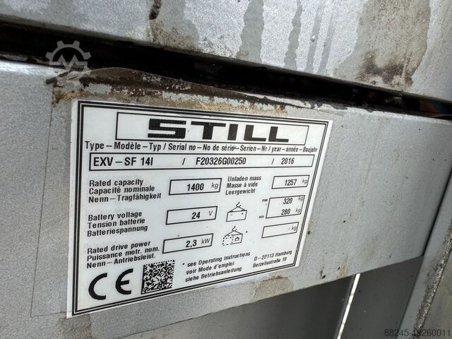 VS-22214 Electric Stacker Still EXVSF14i 5,316mm Initial Lift STILL EXVSF14i