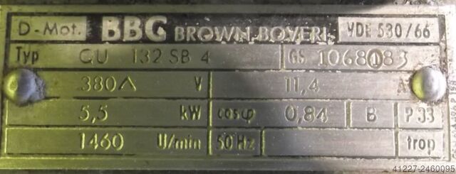 Electric motor 5.5 kW 1460 Rpm BBC QU132SB4
