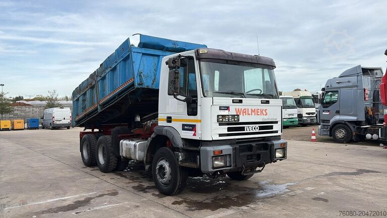 3-way tipper Iveco Eurotrakker 260 E 37 (POMPE MANUELLE / MANUAL P...