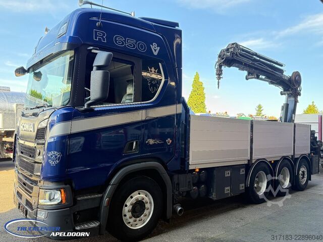 Open body Scania R650 V8 NGS HIAB 288 EP-5 Hipro, 8x4, Euro 6