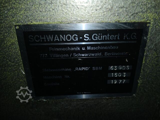 Chip screen, screening machine, vibrating screen Schwanog Rapid SBM 63 GDS