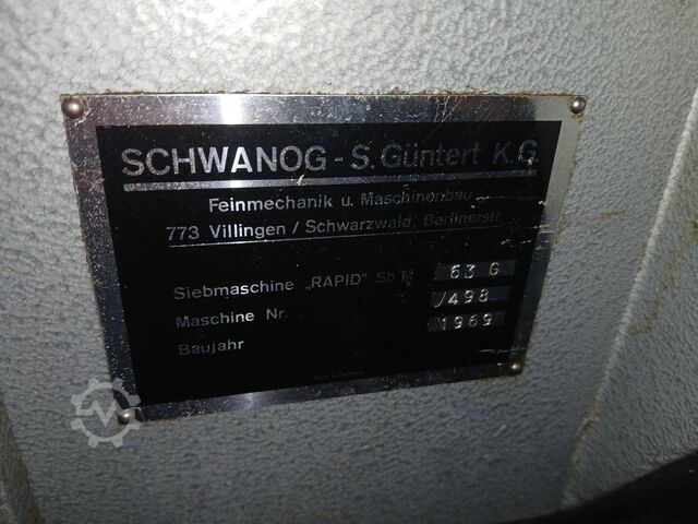 Chip screen, screening machine, vibrating screen Schwanog Rapid SBM 63 G