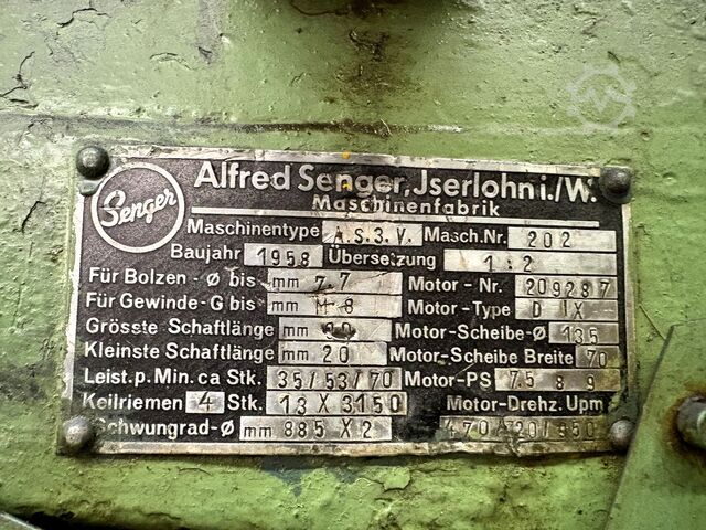 Cold heading machine SENGER AS 3 V