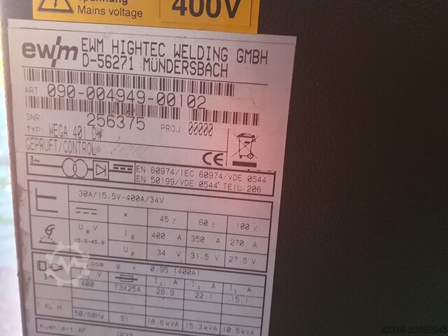 Schweißgerät EWM Wega 401 DW