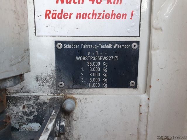 Beverage semitrailer Schröder ST11 Mega Getränke Auflieger Tiefbett