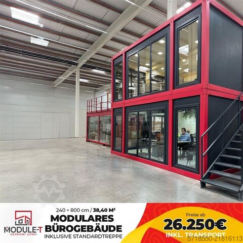 Modular office building / container system Bürocontainer / Wohncontainer Modulbau Bürocontainer 2x8 m /NEU kaufen