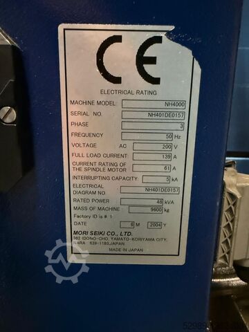 MORI SEIKI NH 4000 DCG MORI SEIKI NH 4000 DCG