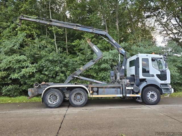 Abrollkipper RENAULT Kerax 420 dci/Kran Hiab 080B-2/ Multilift Haken