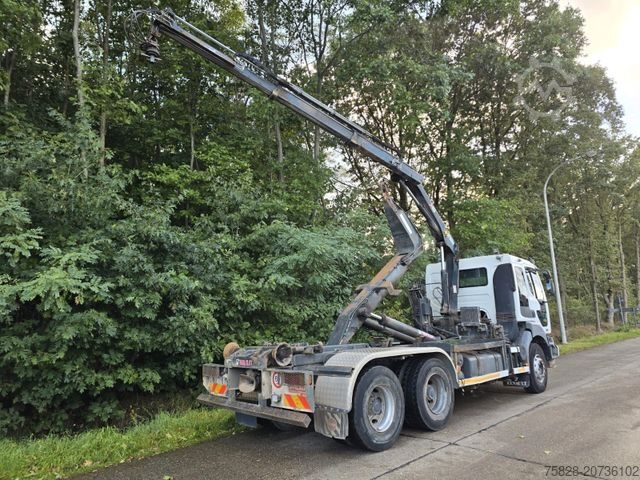 Abrollkipper RENAULT Kerax 420 dci/Kran Hiab 080B-2/ Multilift Haken
