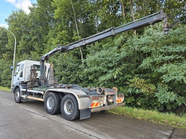 Abrollkipper RENAULT Kerax 420 dci/Kran Hiab 080B-2/ Multilift Haken