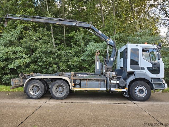 Abrollkipper RENAULT Kerax 420 dci/Kran Hiab 080B-2/ Multilift Haken