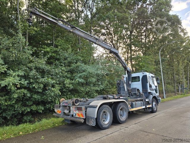 Abrollkipper RENAULT Kerax 420 dci/Kran Hiab 080B-2/ Multilift Haken