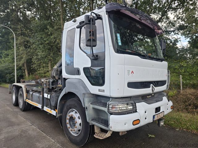 Abrollkipper RENAULT Kerax 420 dci/Kran Hiab 080B-2/ Multilift Haken