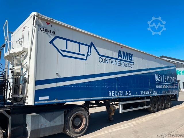 Walking floor semitrailer CARNEHL ca. 91m³ Schubbodenauflieger / Funk / 1. Hand!