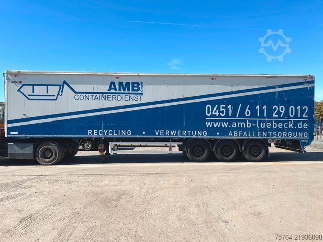 Walking floor semitrailer CARNEHL ca. 91m³ Schubbodenauflieger / Funk / 1. Hand!