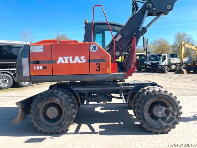Mobile excavator ATLAS 160 W/Verstellausleger/Zusatzhydraulik/3x Stück