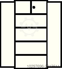 Wing door cabinet H1950xW950xD420mm - 1 pc  