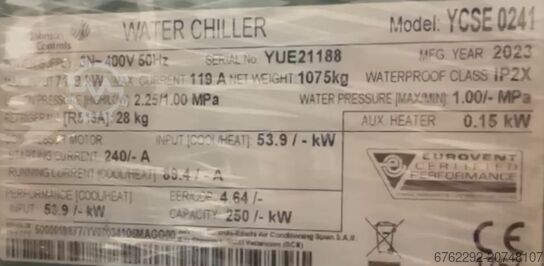 Kältemaschine, Kaltwassersatz, Chiller Johnson Controls YORK YCSE-C 241 - 1-3