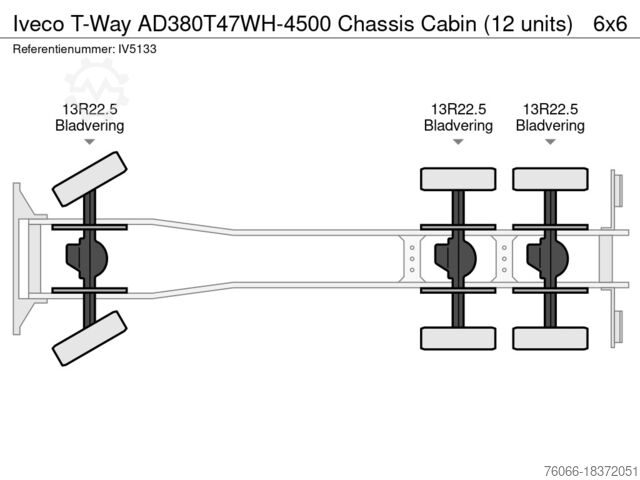 Fahrgestell mit Fahrerhaus Iveco T-Way AD380T47WH-4500 Chassis Cabin (12 units)