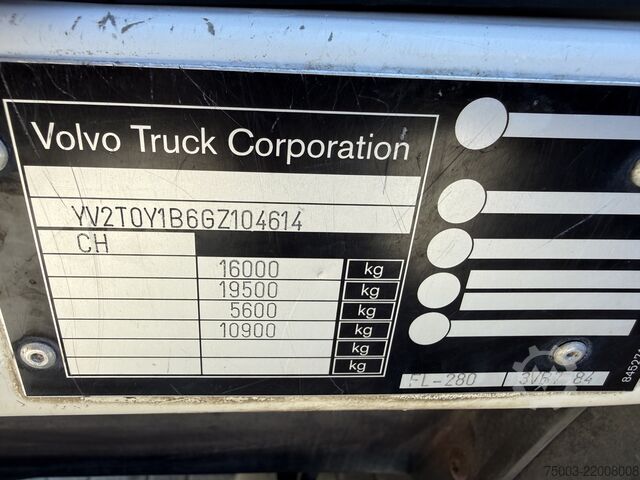 Tipper truck Volvo FL280.16 4X4 Absetzkipper