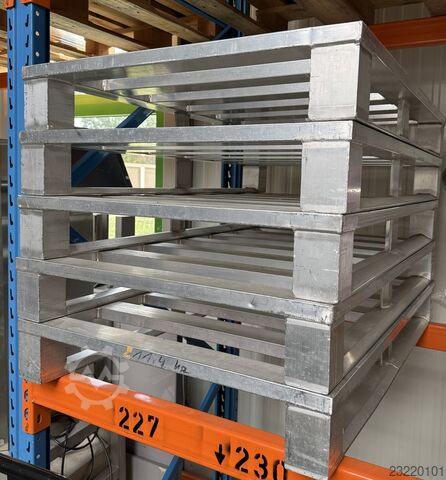 Aluminium flat pallets with crossbars Brökelmann Aluminium Palleten