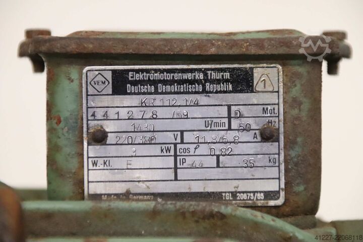 Electric motor 3 kW 1430 rpm VEM KR 112 1/4