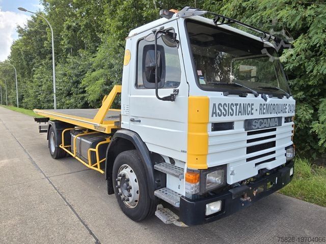 Wrecker SCANIA mit Schiebeplateau Fiault + 2x Seilwinde