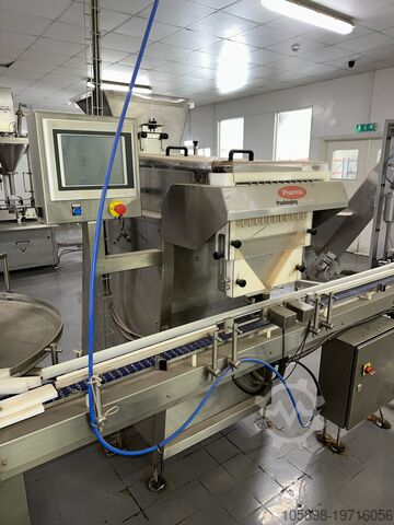 Tablet / capsule counting filling line Was filling in to small tubs / plastic bottles. Pharma Packaging Systems Various