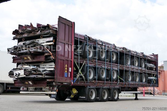 Open semitrailer with tarp KRONE SD Pritsche Plane XL MegaLiner Bordwände 5x