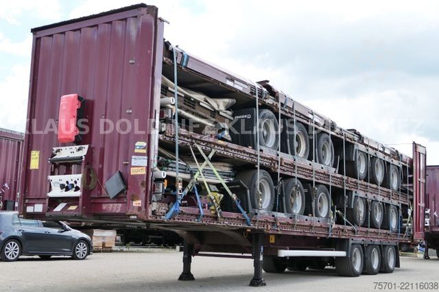Open semitrailer with tarp KRONE SD Pritsche Plane XL MegaLiner Bordwände 5x