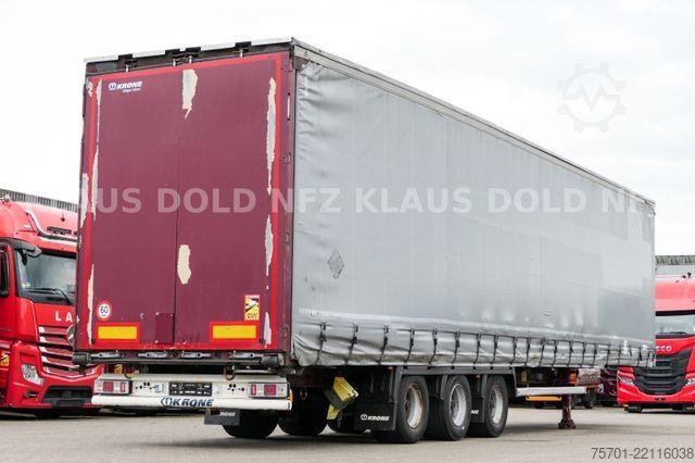 Open semitrailer with tarp KRONE SD Pritsche Plane XL MegaLiner Bordwände 5x