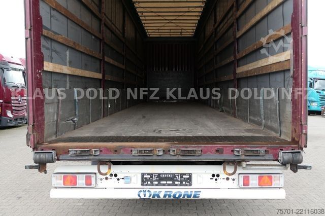 Open semitrailer with tarp KRONE SD Pritsche Plane XL MegaLiner Bordwände 5x