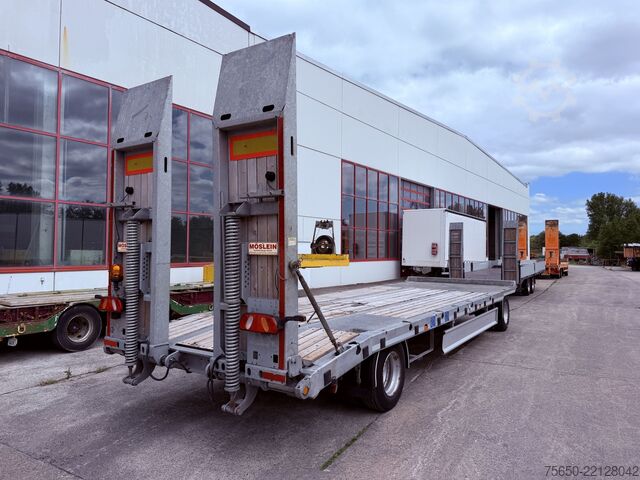 Low loader trailer Möslein TF2-P Schwebheim  2 Achs Plato- Tieflader, wenig Benutzt
