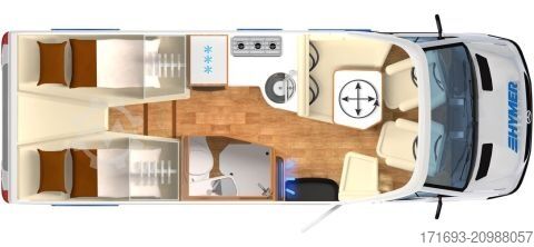 Semi-integrated camper Hymer/Eriba B-Klasse MC T 600 WhiteLine