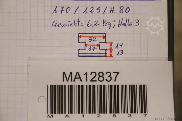 Interchangeable jaws Forkardt Breite 32 mm schrägverzahnt