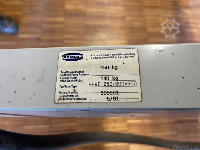 Vacuum lifter SCHMALZ HHVE 250/600x600