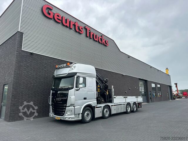 Crane truck DAF XF 530 8X2+HIAB 1055E-8+JIB 150X-6 KRAAN/KRAN/C...
