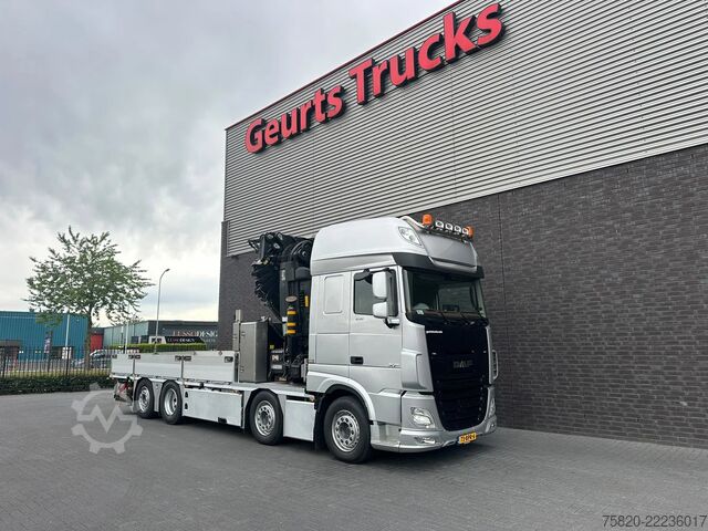 Crane truck DAF XF 530 8X2+HIAB 1055E-8+JIB 150X-6 KRAAN/KRAN/C...