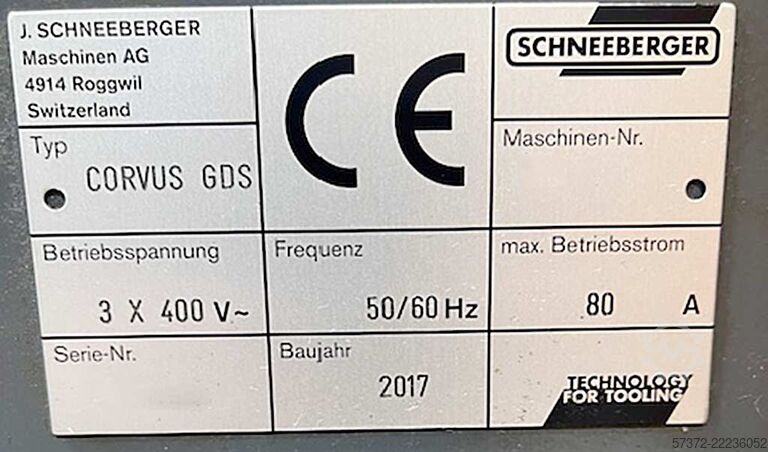 CNC Tool Grinding Machine Schneeberger Corvus GDS 650