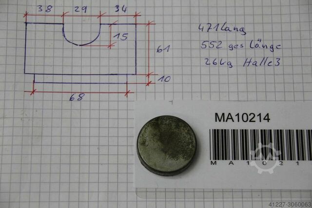Abkantwerkzeug R14,5 unbekannt 101/71/552 mm