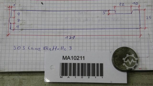 Abkantwerkzeug Gesenkwerkzeug 7x1 mm unbekannt Länge 303 mm