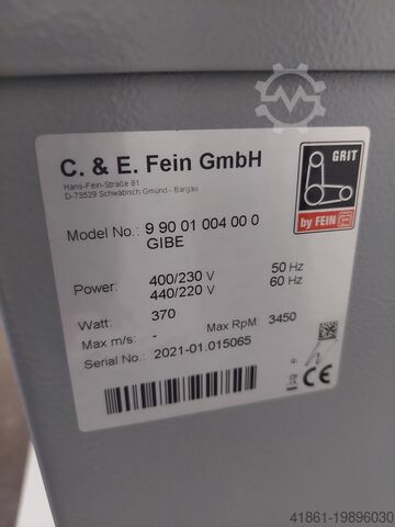 Bandschleifmaschine + Absaugung GRIT-FEIN