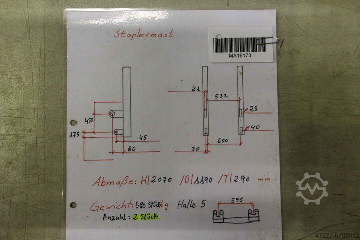 Staplermast Still 2 to 3,3 m