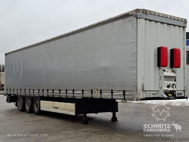Auflieger mit Pritsche & Plane Krone Curtainsider Dropside