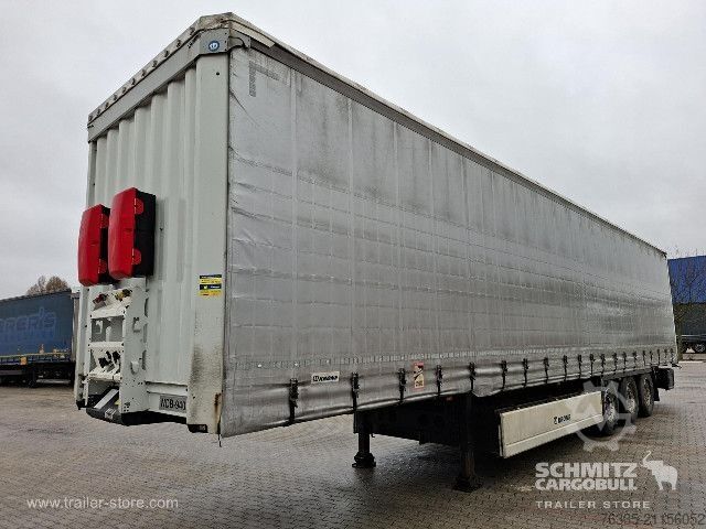 Auflieger mit Pritsche & Plane Krone Curtainsider Dropside